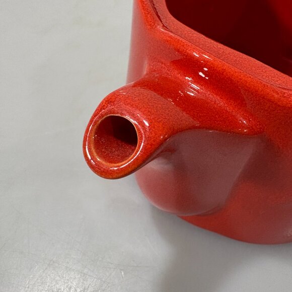 Waechtersbach Red Polka Dot Hen Chicken Earthenware 4 Cup Teapot Vintage - Picture 9 of 9